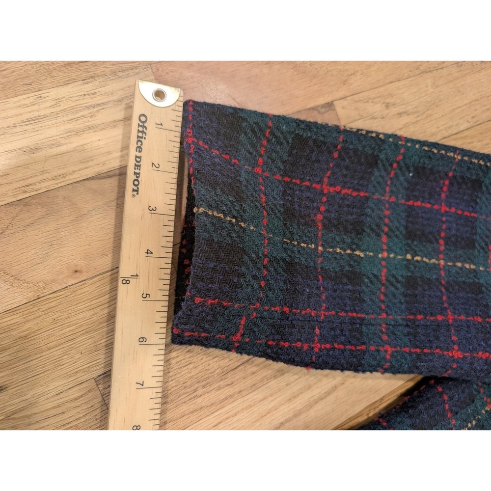 ALFRED DUNNER Navy Green Red Plaid Wool Jacket Blazer Womens XL VTG - Picture 13 of 16